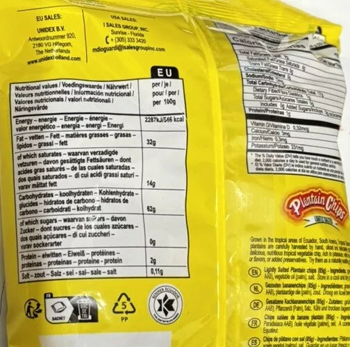 Plantain Bananen Chips Leicht gesalzen 20x 85g
