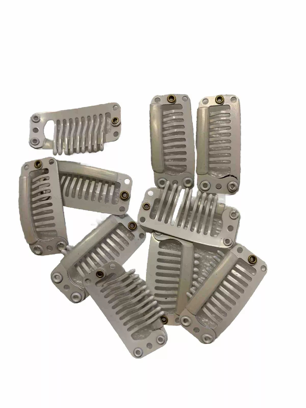 Perückenclips Extension Perücke Weiß 10 stk.