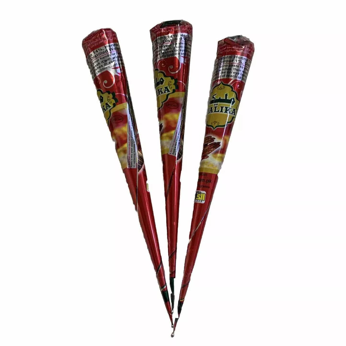 Henna Tattoo Farbe Rot 3 x Kegel