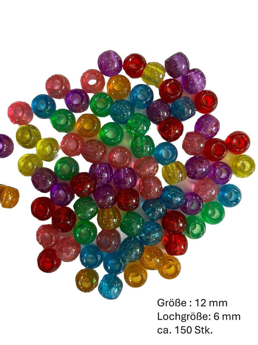 Haarperlen Pony Bunt