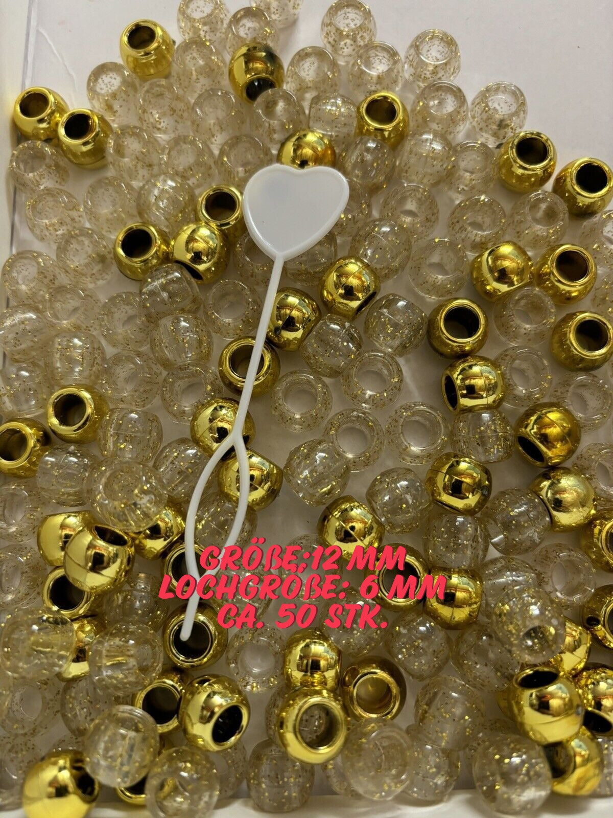 Haarperlen Gold glänzend