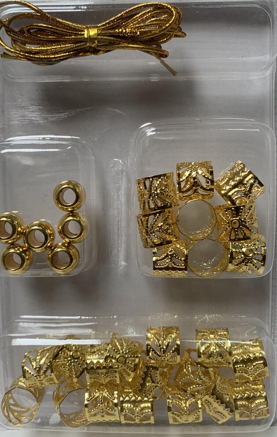 Haarringe Dreadlocks Haar Flechten Gold