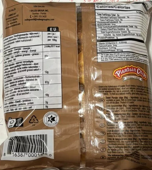 Plantain Bananen Chips Naturally Sweet 20x 85g