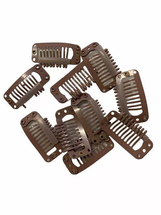 Perückenclips Extension Perücke Hellbraun 10 stk.