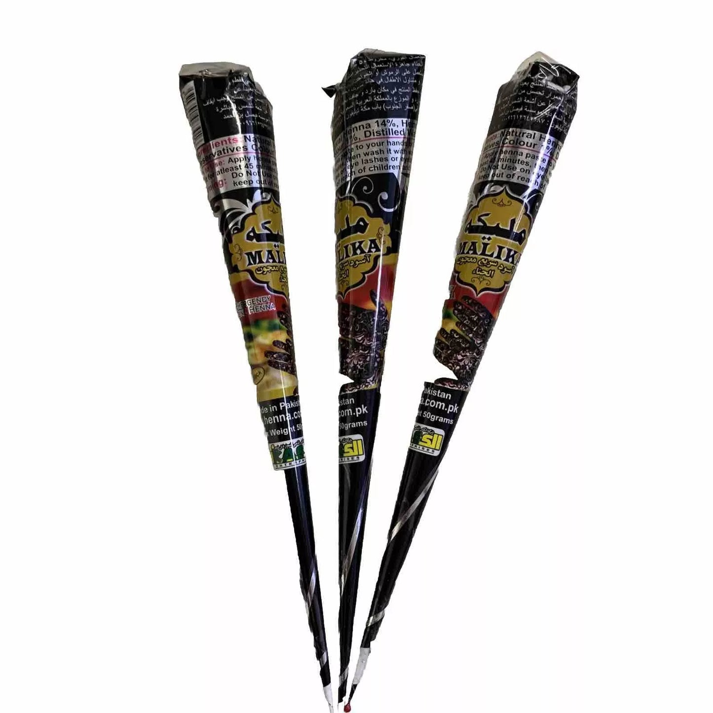 Henna Tattoo Farbe Schwarz 3 x Kegel