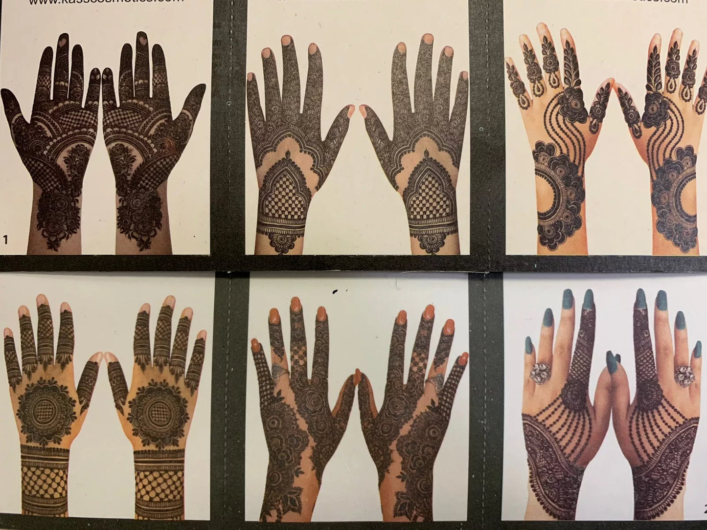 Henna Tattoo Farbe Schwarz 3 x Kegel