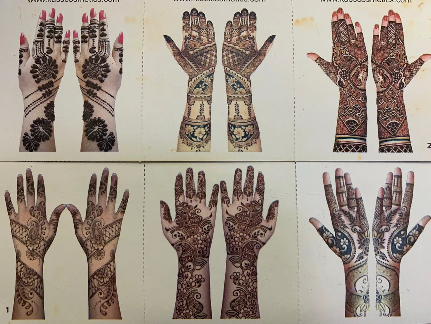 Henna Tattoo Farbe Braun 3 x Kegel