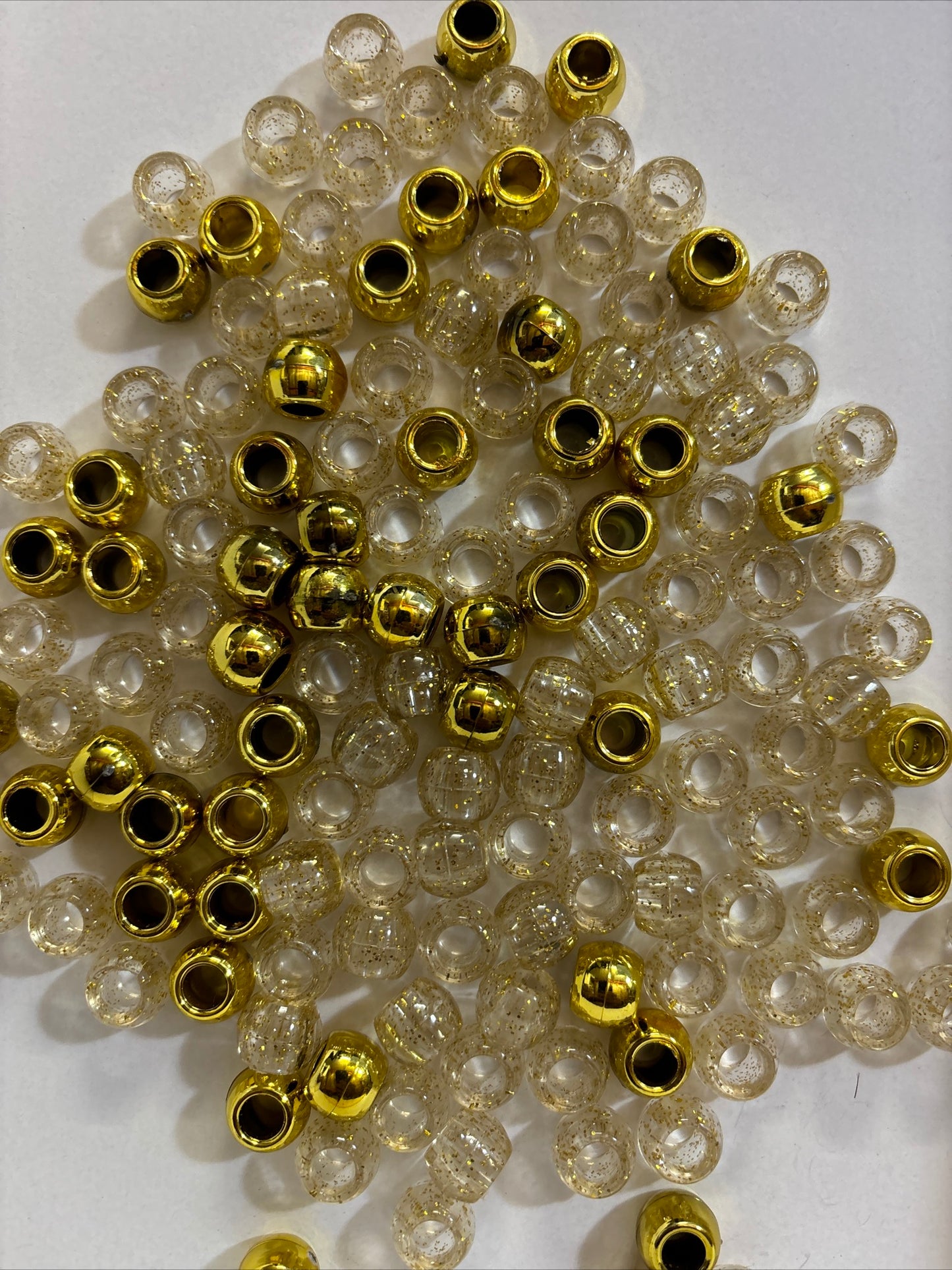 Haarperlen Gold glänzend