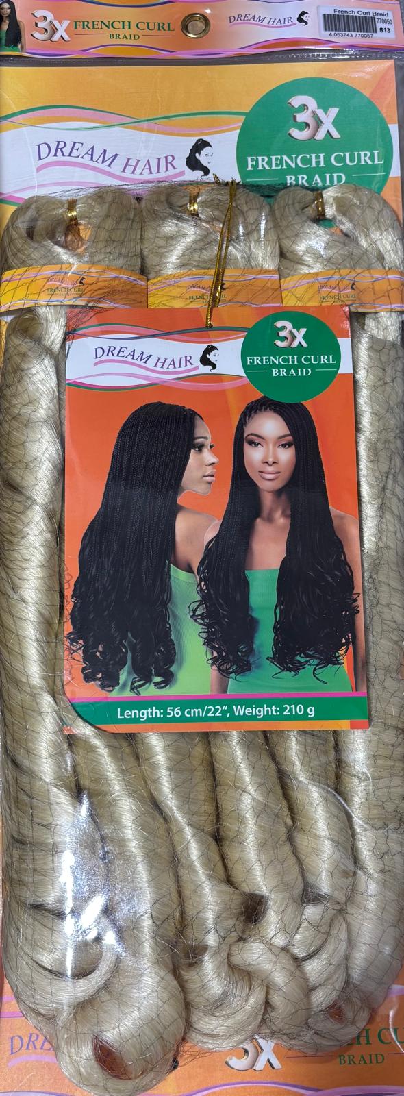 Dream Hair 3X French Curl Braid  28" Kunsthaar Farbe # Blond 613