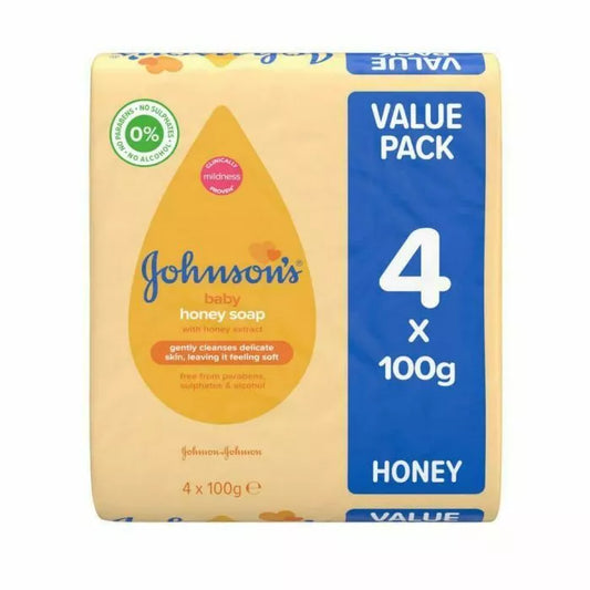 Johnsons Baby Honey Soap 4x100g