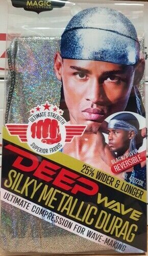 Durag Deep Wave Silky Metallic Bandana