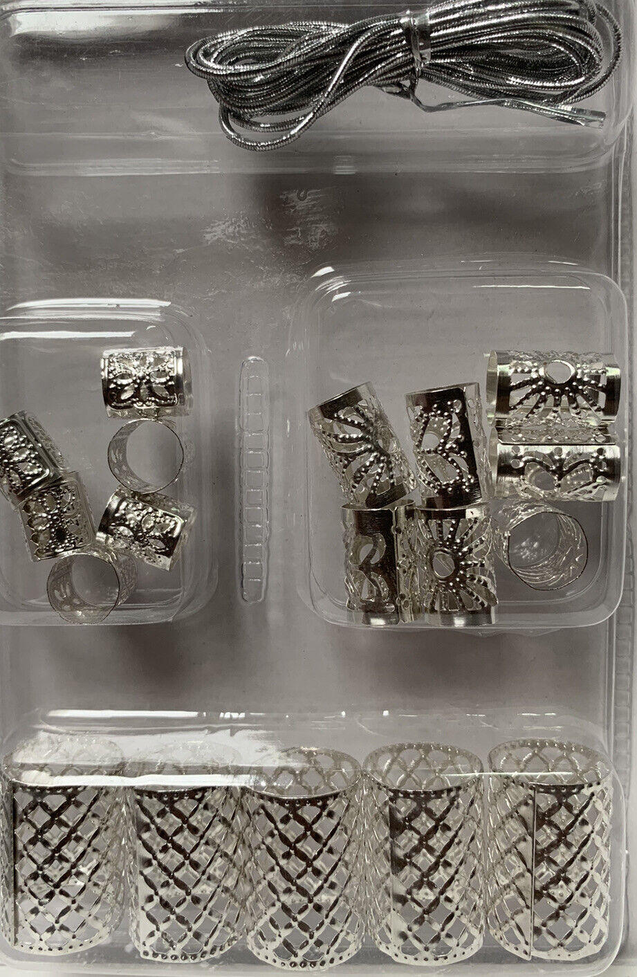 Haarringe Dreadlocks Haar Flechten Silber